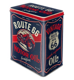 Nostalgic-Art Tin Storage Box Large Route 66 Motor Oil 10x14x20cm