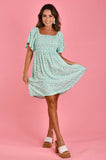 MANHATTAN SHORT DRESS - MEDITERRANEAN SEA GREEN