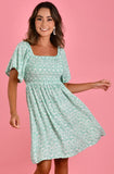 MANHATTAN SHORT DRESS - MEDITERRANEAN SEA GREEN