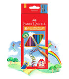 Faber-Castell Junior Colour Pencils 10 Pack with Sharpener