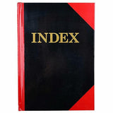 Cumberland A5 Indexed Notebook Black & Red Gloss